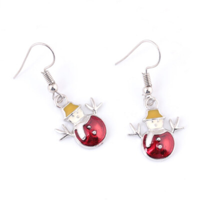 

New Fashion Women Ladies Xmas Crystal Santa Claus Snowman Deer Christmas Tree Dangle Earrings Jewelry Gifts