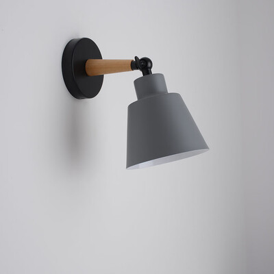 

〖Follure〗Wall Lampshade Swing Head Sconce light Bedroom Lighting Bedside Reading Lamp