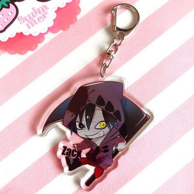 

CAR-TOBBY Japan Anime Keychain Angels of Death Zack Isaac Foster Acrylic Key Ring Pendants