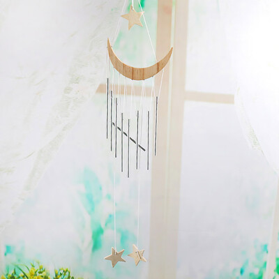 

Toponeto Star Crescent Rust-proof Metal Wind Chime Hanging Room Decoration