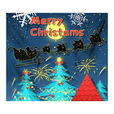 

130150cm Christmas Theme Tapestry Xmas Holiday Wall Hanging Tapestry Home Room Decoration