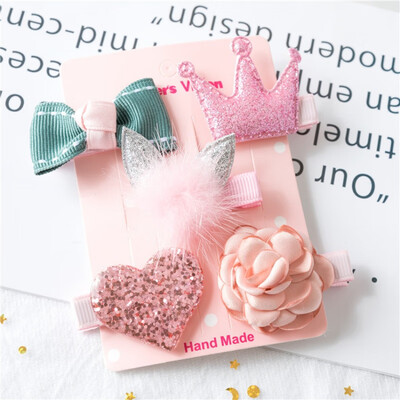 

Kids Baby Girls Sweet Hair Clips Cute Cartoon Design Hairpin Set Children Hairpin Princess Hair Accessories