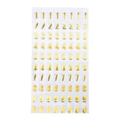 

1pc 95X175cm SilverGold Digital Letter Numbers Decorative Sticker for Scrapbooking DIY Crafts
