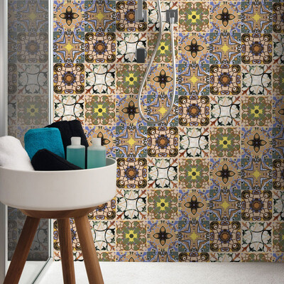 

〖Follure〗16Pcs Self Adhesive Tile Art Wall Decal Sticker DIY Kitchen Bathroom Decor Vinyl
