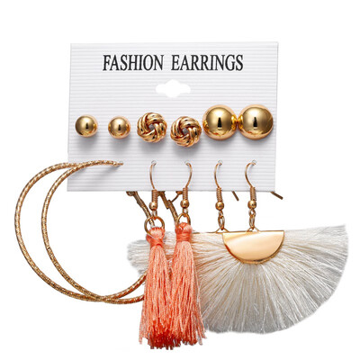 

Women Jewelry Fashion Concise Personality Exquisite Tassel Fringe Bohemia Elegant Drop Dangle Earrings