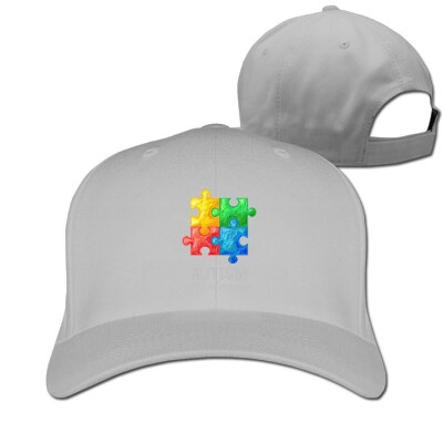 

Li2u-id Autism Awareness Adult Men Female Unisex Adjustable Plain Cap Baseball Cap Sun Cap