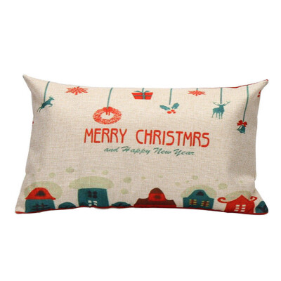 

Tailored Christmas Rectangle Cushion Cover Silk Pillow Case Pillowcase