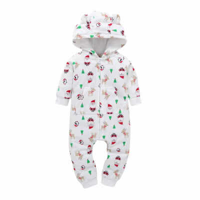 

2019 winter Baby Girl Boy clothes infants romper pajamas fleece baby jumpsuit hooded baby fox clothing toddler boys warm clothes