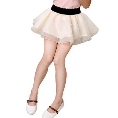 

Summer Princess Baby Girls Adorable Pearl Embellished Tutu Skirts Kids Ball Grown Party Skirts 2-9 Years