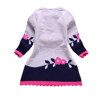 

Baby Girls Dress Animal Applique Cotton Vestido Long Sleeve Fox Dresses Princess Costume for Kids Party Children Dresses 2-7Y