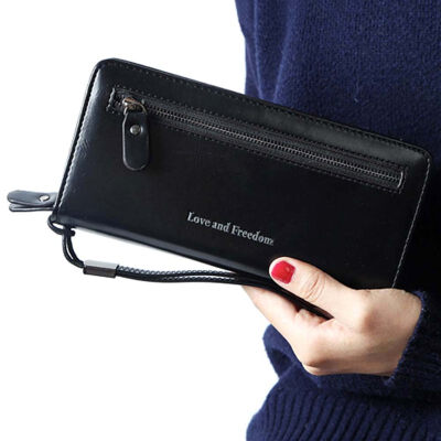 

Women Lady Faux Leather Long Clutch Bag Phone Coin Card Purse Wallet Handbag