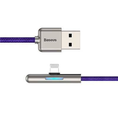 

Baseus Colorful Lighting USB lightining Cable Elbow 40W for iphone 2A Charging Cable USB C For iphone11 11pro