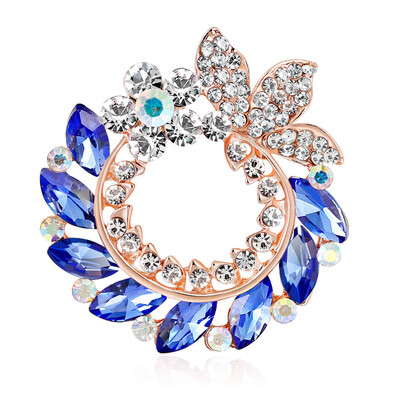 

Fashion Luxury Flower Brooch Pin Zircon Female Wedding Pins Brooches For Women Jewelry