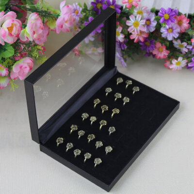 

Jewelry Storage Box Ring Display Box Tray Earring Rings Organizer Holder With Clear Lid Home Storage