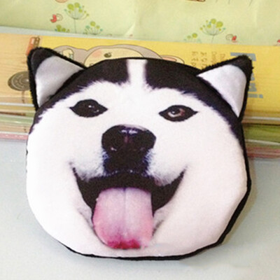 

Hot Cute Cartoon Kitten Series Comet People Coin Purse Key Bag Cat Head Dog Head Printing Coin Bag