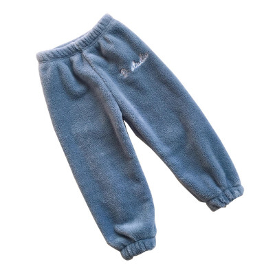 

Free Size Winter Warm Girls Long Pants Kids Coral Velvet Homehouse Pants Loose Casual Children Clothing Womens Wear