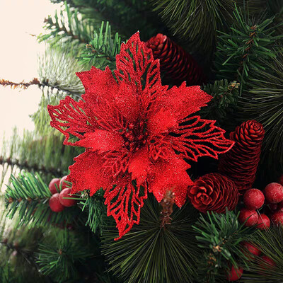 

DIY Delicate Christmas Rattan Flower Golden Beautiful Christmas Rattan Flower Hollow Artificial Flower With Rattan Decoration
