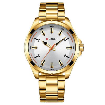 

CURREN Men Quartz Business Fashion Watch Stainless Steel Strap Simple Creative Wristwatch for Business Date Party Gift