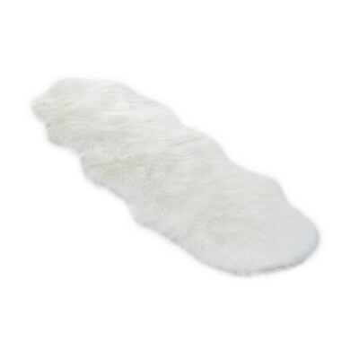 

Living roombedroom Rug Antiskid Ellipse Faux Sheepskin Fur Cushion Area Rugs for Bedroom Floor Shaggy Silky Plush Carpet