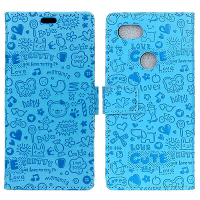 

MOONCASE Google Pixel 3 Little Witch Leather Case - Blue