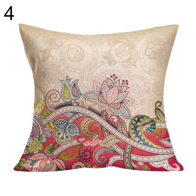 

Bohemian Floral Print Pillow Cover Cushion Case Home Car Sofa Bedroom Decor Gift