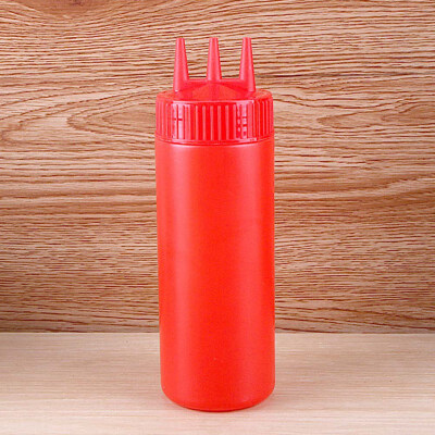 

Luxury Creative Life Kitchen Accessories Three-Hole Plastic Squeeze Sauce Bottle Sauce Bottle