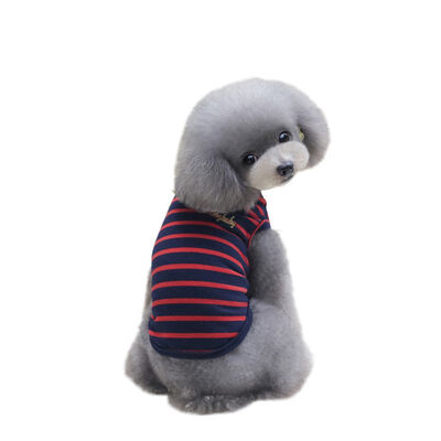 

Three-color striped vest fashion cozy Cat Dog Pet Clothing Pet Supplies -XXL
