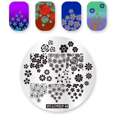 

Manicure DIY Lace Rose Flower Forest Image Nail Plates Nail Art Stamping Plate Nail Art Tools