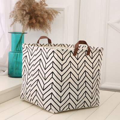 

Toponeto Cotton Linen Waterproof PE Coating Storage Basket Sundries Storage Box