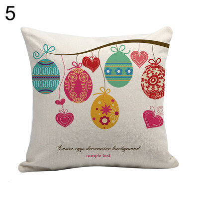 

Easter Rabbit Egg Cute Pillow Case Sofa Waist Throw Cushion Cover Bedroom Decor