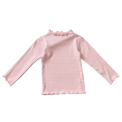 

Autumn Casual Baby Girl T-Shirts Cute Long Sleeve Solid Striped Print T-Shirts Kids Tops T-Shirts Casual Blouse