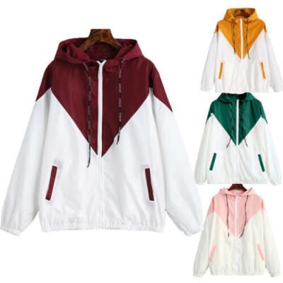 

US Women Long Sleeve Casual Hood Jacket Coat Sweatshirt Tracksuit Outwear Blazer