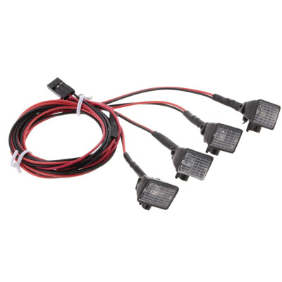 

Tailored RC Car Multi-Function Square 4 LED Lights for Axial SCX10 TRX-4 HSP Redcat