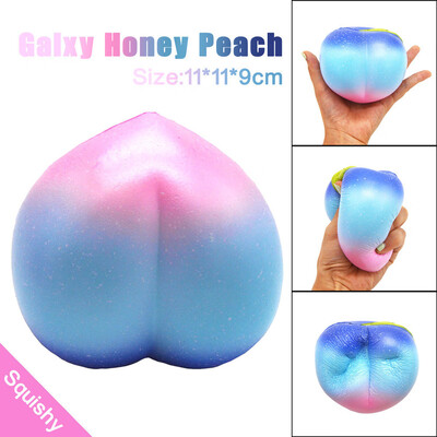 

YIWULA11CM Galaxy Honey Peach Cream Scented Squishy Slow Rising Squeeze Strap Kids Toy