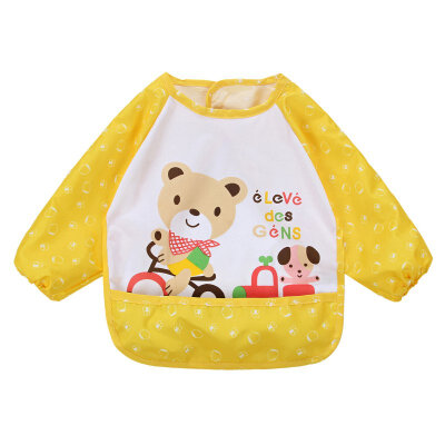 

Lovely Infant Waterproof Bib Apron Cute Apron Clothing Lunch Practical Baby I Love MamaPapa Print Bib