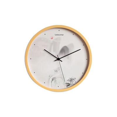 

Gobestart LATECOMER New Clock Watch Wall Clocks Silent Wooden Home Decoration Living Room