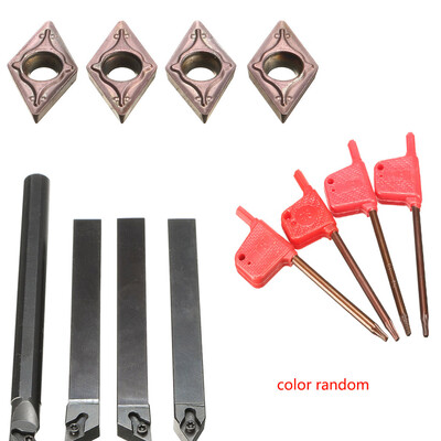 

10mm Lathe Boring Bar Turning Tool Holder S10K DCMT0702 Carbide Inserts T8 Wrenches Tool Set