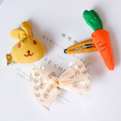 

Baby Girls Hair Clips Cute Cartoon Bow Strawberry Design Hair Pin Set Toddler Children Hairpin Princess Hair Accessories