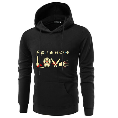 

Men Fashion Long Sleeve Printed Sweatshirt Halloween Hooded Hoodie Halloween Pullover Friendship Gifts