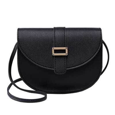 

Fashion Women Mini Solid Color Semi-circular Shoulder Bag Crossbody Phone Pouch