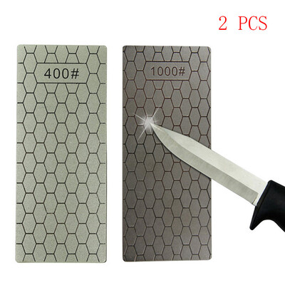 

Gobestart 4001000Diamond Cutlery Sharpening Stone Polished Whetstone Polishing Tools Ark 2Pcs