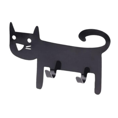 

Cat-shaped Wall Mount Hooks Kitchen Wall Door Metal Hook Key Hanger Decorative Hanger Clothes Storage Rack Tool Drop Hooks