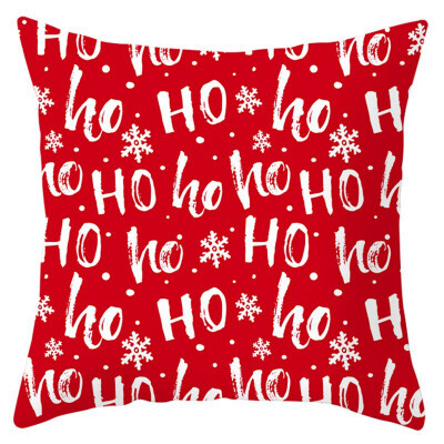 

45x45cm Christmas Red Pillowcase Soft Peach Velvet Decorative Printed Pillowcase With Zipper Poszewki Na Poduszki Kissenbezug