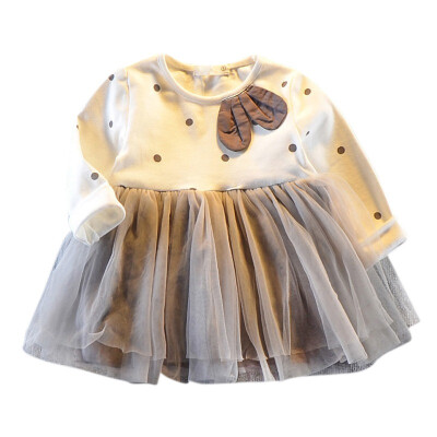 

Infant Baby Girl Dress Autumn clothes Newborn Mesh long sleeve dress girl costume baby clothing party princess tutu dresses