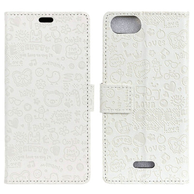 

MOONCASE Wiko Tommy3 Plus Little Witch Leather Case - White