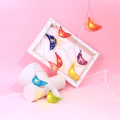 

〖Follure〗Rattan Moon Shape 2M String Lights10 LED Outdoor Indoor Christmas Tree Xmas