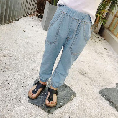 

Summer Toddlers Children Kids Casual Denim Pants Baby Boys Long Pants Sports Trousers Bottoms