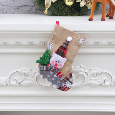 

Gobestart Christmas Candy Gift Bag Decoration Props Santa Elk Socks