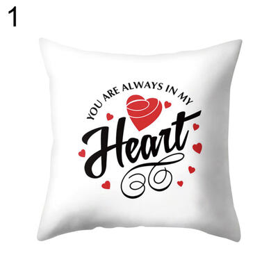 

Romantic Love Heart Letter Pillow Case Cushion Cover Sofa Bed Car Office Decor