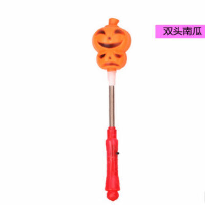 

Halloween Party Spring Pumpkin Ghost Head Shape Light Funny DIY Lightweight Practical Flash Stick Toy Halloween Decoration